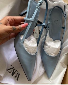 Zara blue heel